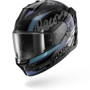 CASCO SHARK D-SKWAL 3 STREETRUSH Black Green Chrome