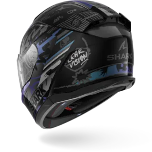 CASCO SHARK D-SKWAL 3 STREETRUSH Black Green Chrome