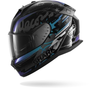 CASCO SHARK D-SKWAL 3 STREETRUSH Black Green Chrome