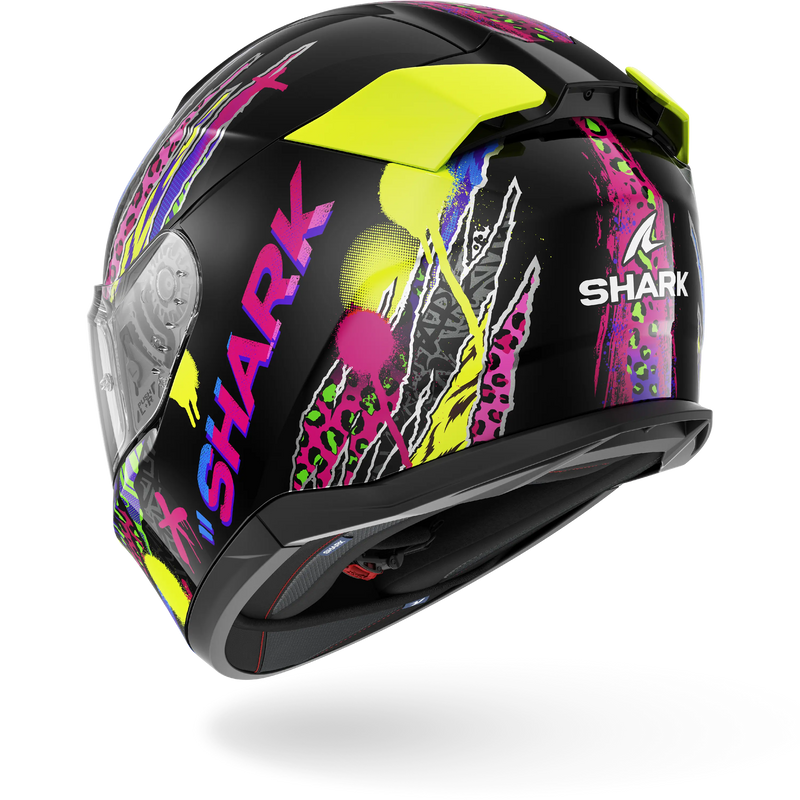 CASCO SHARK D-SKWAL 3 FAWN Black Violet Yellow