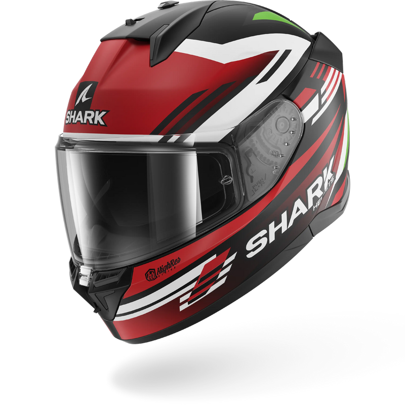 CASCO SHARK D-SKWAL 3 Firstlap Matte Black Red Green