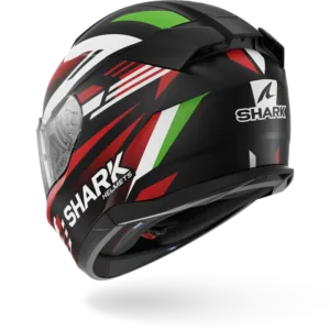 CASCO SHARK D-SKWAL 3 Firstlap Matte Black Red Green