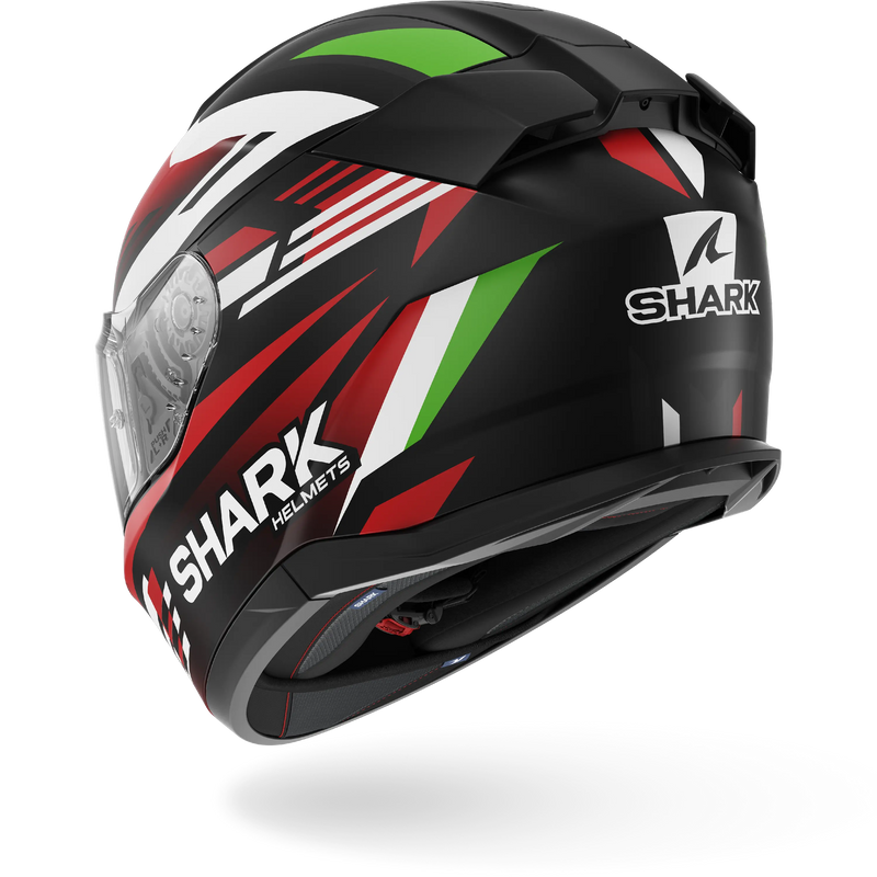 CASCO SHARK D-SKWAL 3 Firstlap Matte Black Red Green