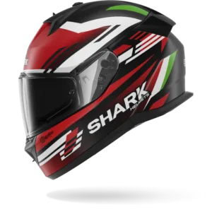 CASCO SHARK D-SKWAL 3 Firstlap Matte Black Red Green