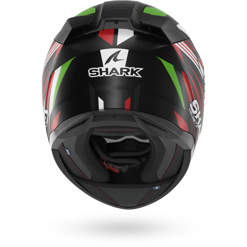 CASCO SHARK D-SKWAL 3 Firstlap Matte Black Red Green
