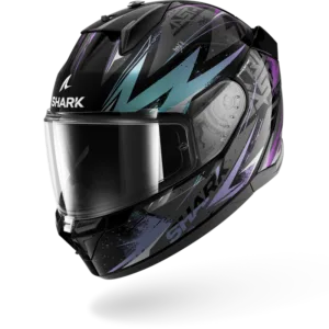 CASCO SHARK D-SKWAL 3 Blast-R Black Green Glitter