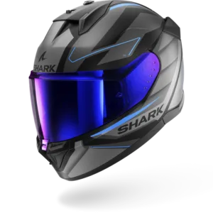 CASCO SHARK D-SKWAL 3 Sizler Matte Black Anthracite Blue