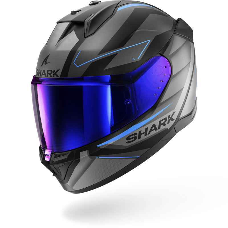 CASCO SHARK D-SKWAL 3 Sizler Matte Black Anthracite Blue