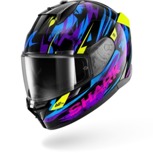CASCO SHARK D-SKWAL 3 INKRIDER Black Blue Purple