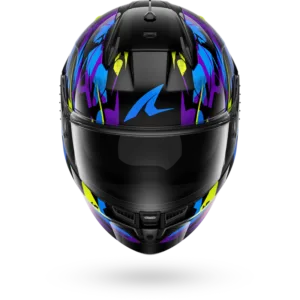 CASCO SHARK D-SKWAL 3 INKRIDER Black Blue Purple