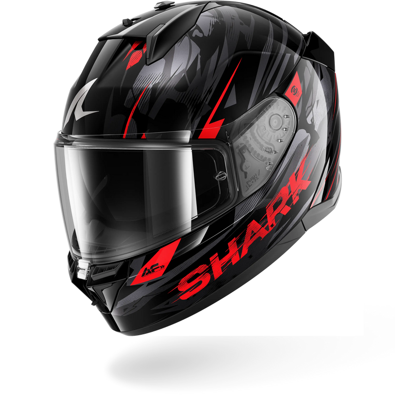 CASCO SHARK D-SKWAL 3 INKRIDER Black Anthracite Red