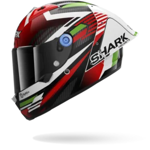 CASCO SHARK AERON GP FIM Firstlap Carbon Red Green