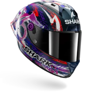 CASCO SHARK AERON GP FIM RACING #1 REPLICA ZARCO SIGNATURE Carbon White Violet