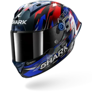 CASCO SHARK AERON GP FIM RACING #1 REPLICA ZARCO VICTORY 2025 Carbon Blue Chrom