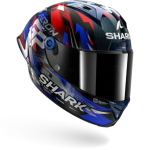 CASCO SHARK AERON GP FIM RACING #1 REPLICA ZARCO VICTORY 2025 Carbon Blue Chrom