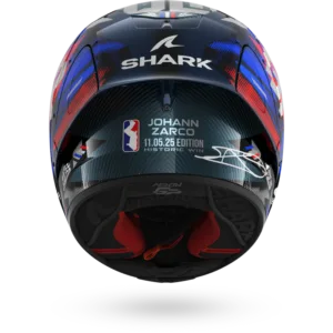 CASCO SHARK AERON GP FIM RACING #1 REPLICA ZARCO VICTORY 2025 Carbon Blue Chrom