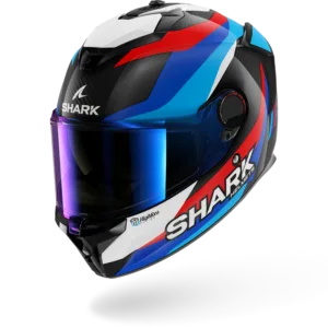 CASCO SHARK SPARTAN GT PRO CARBON GUINTOLI Carbon Blue Red