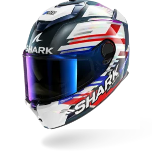 CASCO SHARK SPARTAN GT PRO CARBON REPLICA ZARCO GP DE FRANCE 2026 Carbon Chrome Red