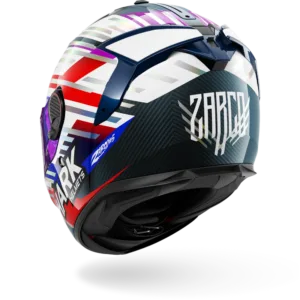 CASCO SHARK SPARTAN GT PRO CARBON REPLICA ZARCO GP DE FRANCE 2026 Carbon Chrome Red