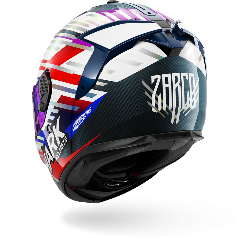 CASCO SHARK SPARTAN GT PRO CARBON REPLICA ZARCO GP DE FRANCE 2026 Carbon Chrome Red