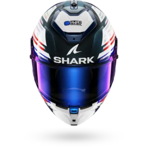 CASCO SHARK SPARTAN GT PRO CARBON REPLICA ZARCO GP DE FRANCE 2026 Carbon Chrome Red
