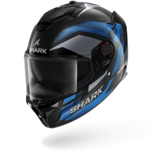 CASCO SHARK SPARTAN GT PRO CARBON Ritmo Carbon Blue Chrome