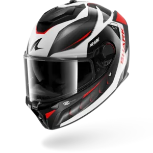CASCO SHARK SPARTAN GT PRO CARBON MEKARIUM Carbbn Silver Red