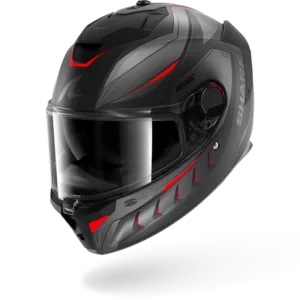 CASCO SHARK SPARTAN GT PRO CARBON MEKARIUM Mat Carbon Anthracite Red