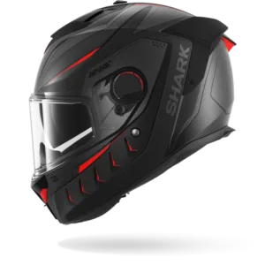 CASCO SHARK SPARTAN GT PRO CARBON MEKARIUM Mat Carbon Anthracite Red