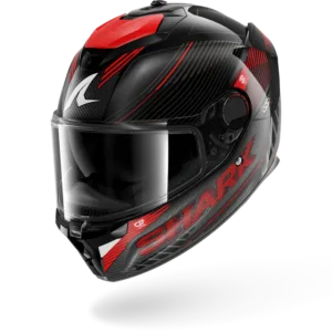 CASCO SHARK SPARTAN GT PRO CARBON AXIUM Carbon Anthracite Red