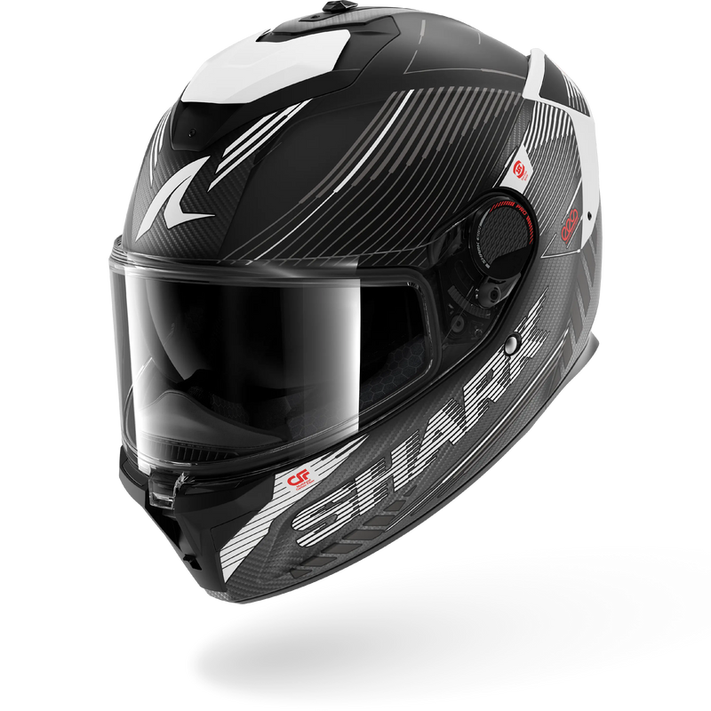 CASCO SHARK SPARTAN GT PRO CARBON AXIUM Carbon Anthracite White