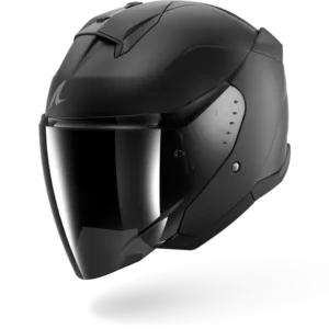 CASCO SHARK SKWAL JET Dark Shadow Matte Black Matte
