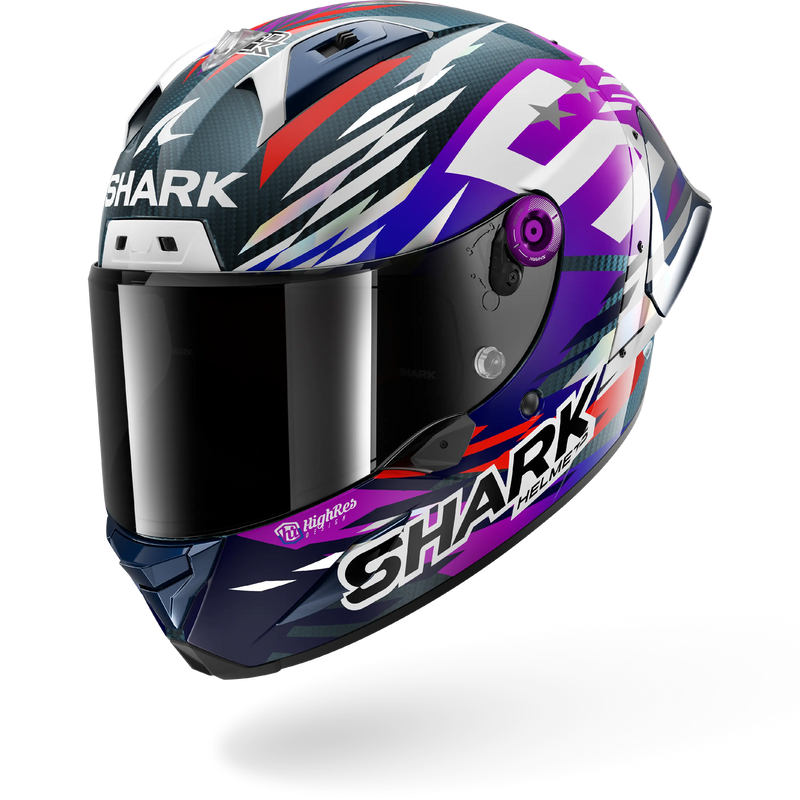CASCO SHARK AERON-GP FIM 2 RACING #2 REPLICA ZARCO SIGNATURE 2026 Carbon Violet Chrom