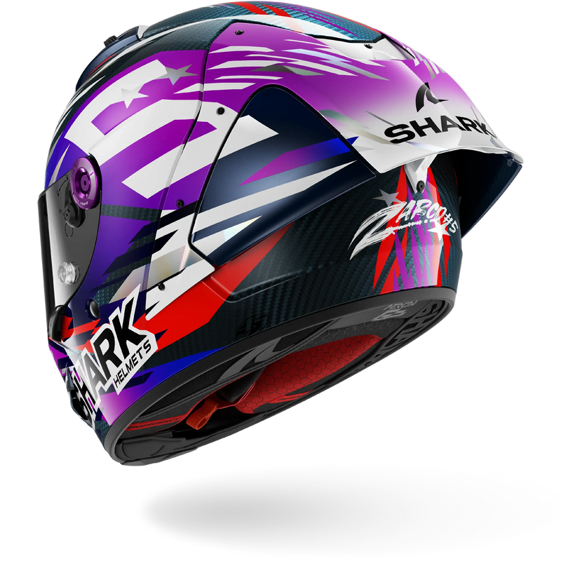 CASCO SHARK AERON-GP FIM 2 RACING #2 REPLICA ZARCO SIGNATURE 2026 Carbon Violet Chrom