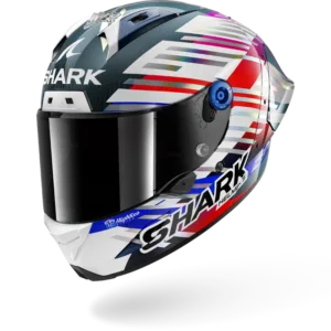 CASCO SHARK AERON-GP FIM 2 RACING #2 REPLICA ZARCO GP DE FRANCE 2026 Carbon Chrome Red