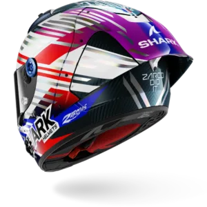 CASCO SHARK AERON-GP FIM 2 RACING #2 REPLICA ZARCO GP DE FRANCE 2026 Carbon Chrome Red