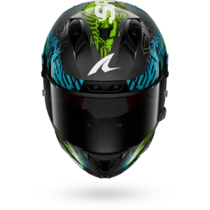CASCO SHARK AERON-GP FIM 2 SPEED-VIB Carbon Blue Green