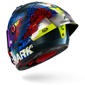 CASCO SHARK AERON-GP FIM 2 SPEED-VIB Carbon Blue Red