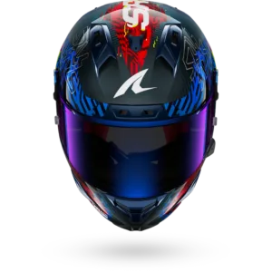 CASCO SHARK AERON-GP FIM 2 SPEED-VIB Carbon Blue Red