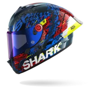 CASCO SHARK AERON-GP FIM 2 SPEED-VIB Carbon Blue Red