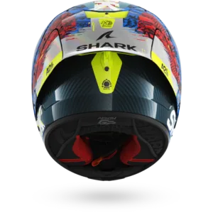 CASCO SHARK AERON-GP FIM 2 SPEED-VIB Carbon Blue Red