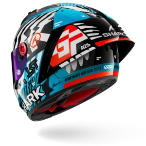CASCO SHARK AERON-GP FIM 2 SPEED-FANCY Carbon White Blue