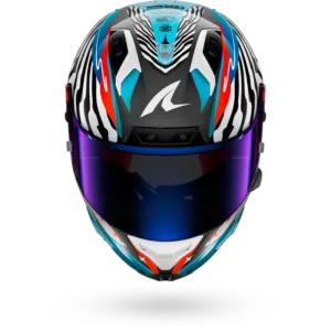 CASCO SHARK AERON-GP FIM 2 SPEED-FANCY Carbon White Blue