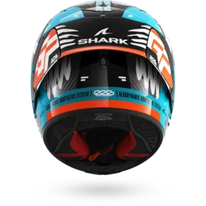 CASCO SHARK AERON-GP FIM 2 SPEED-FANCY Carbon White Blue