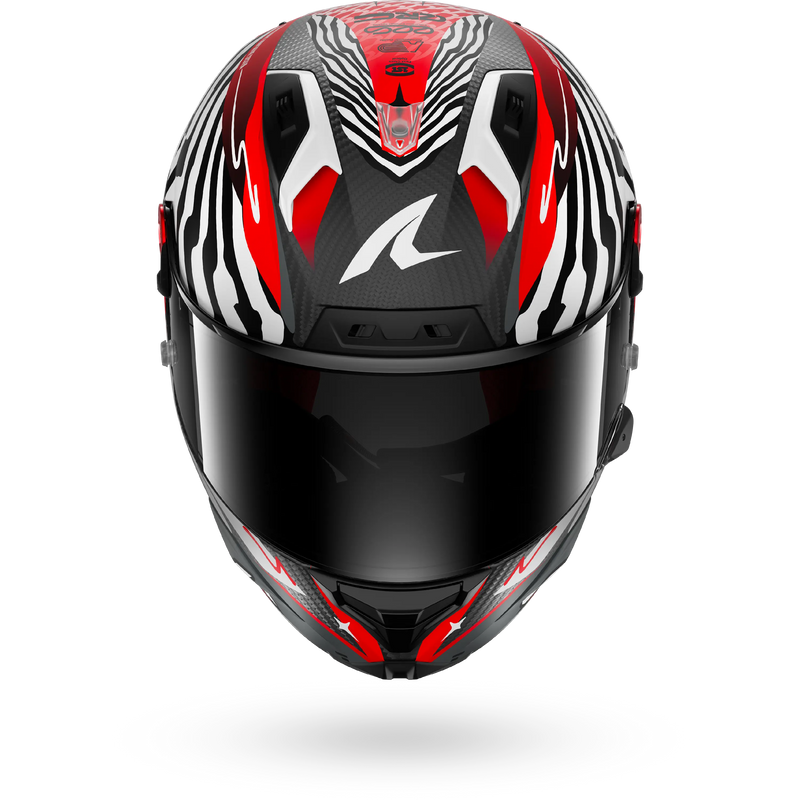 CASCO SHARK AERON-GP FIM 2 SPEED-FANCY Mat Carbon White Red