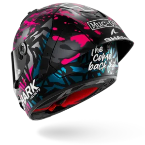 CASCO SHARK AERON-GP FIM 2 REPLICA REDDING Mat Black Violet Blue