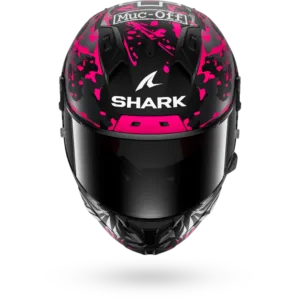 CASCO SHARK AERON-GP FIM 2 REPLICA REDDING Mat Black Violet Blue