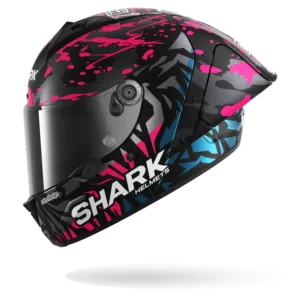 CASCO SHARK AERON-GP FIM 2 REPLICA REDDING Mat Black Violet Blue