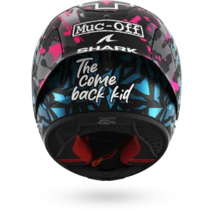 CASCO SHARK AERON-GP FIM 2 REPLICA REDDING Mat Black Violet Blue