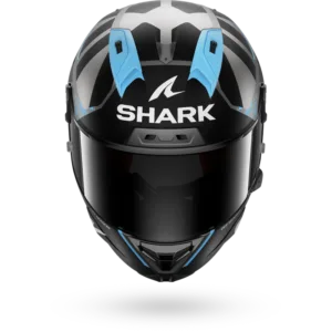 CASCO SHARK AERON-GP FIM 2 RACING #2 REPLICA RAUL FERNANDEZ WINTER TEST Anthracite Blue Silver